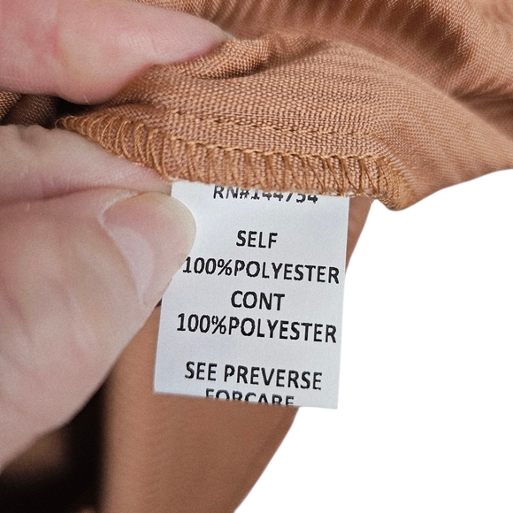 Davi & Dani Burnt Orange Button-Up Spliced Lace Shacket NWT - Picture 8 of 8